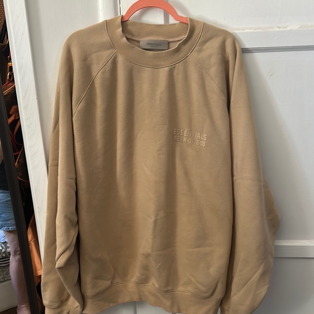 Essentials Crewneck Sweatshirt in Tan